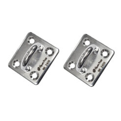 Kit 2 Alças Fixas c Base Retangular 6mm Aço INox 316 Alpen Pass