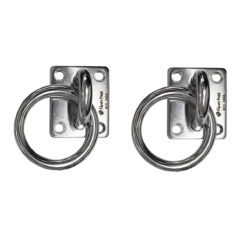 Kit 2 Alças Fixas Base e Argola 10mm Aço Inox 316 Alpen Pass