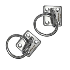 Kit 2 Alças Fixas Base e Argola 6mm Aço Inox 316 Alpen Pass
