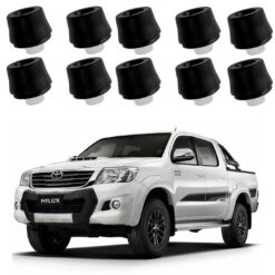 Kit 10 Batentes da Tampa do Capô Toyota Hilux 2012 a 2015