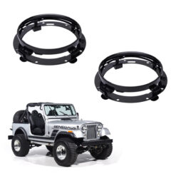 2 Suportes Adaptador p Farol Led 7 Poleg Jipe Jeep CJ7 e CJ8