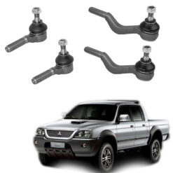 Kit 4 Terminais Direção Esq Dir Mitsubishi L200 1992 a 2012