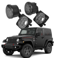 Kit Lanternas e Piscas Seta Led Dianteiros Wrangler Jk Jku