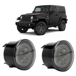 Par Lanternas Led Dianteiras Pisca Frontal Wrangler Jk JKu